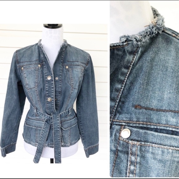 Jeanstar cropped and distressed denim jacket - Picture 3 of 10